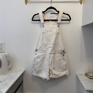 White Denim Overalls